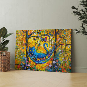 raxxa Canva: Cat in Hammock Under Tree