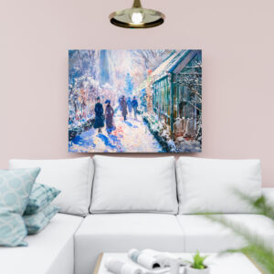 raxxa Canva: Impressionist Garden Art Mug Winter Pathway Scene