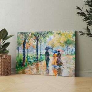 raxxa Canva: Impressionist Garden Art Mug Rainy Park Stroll