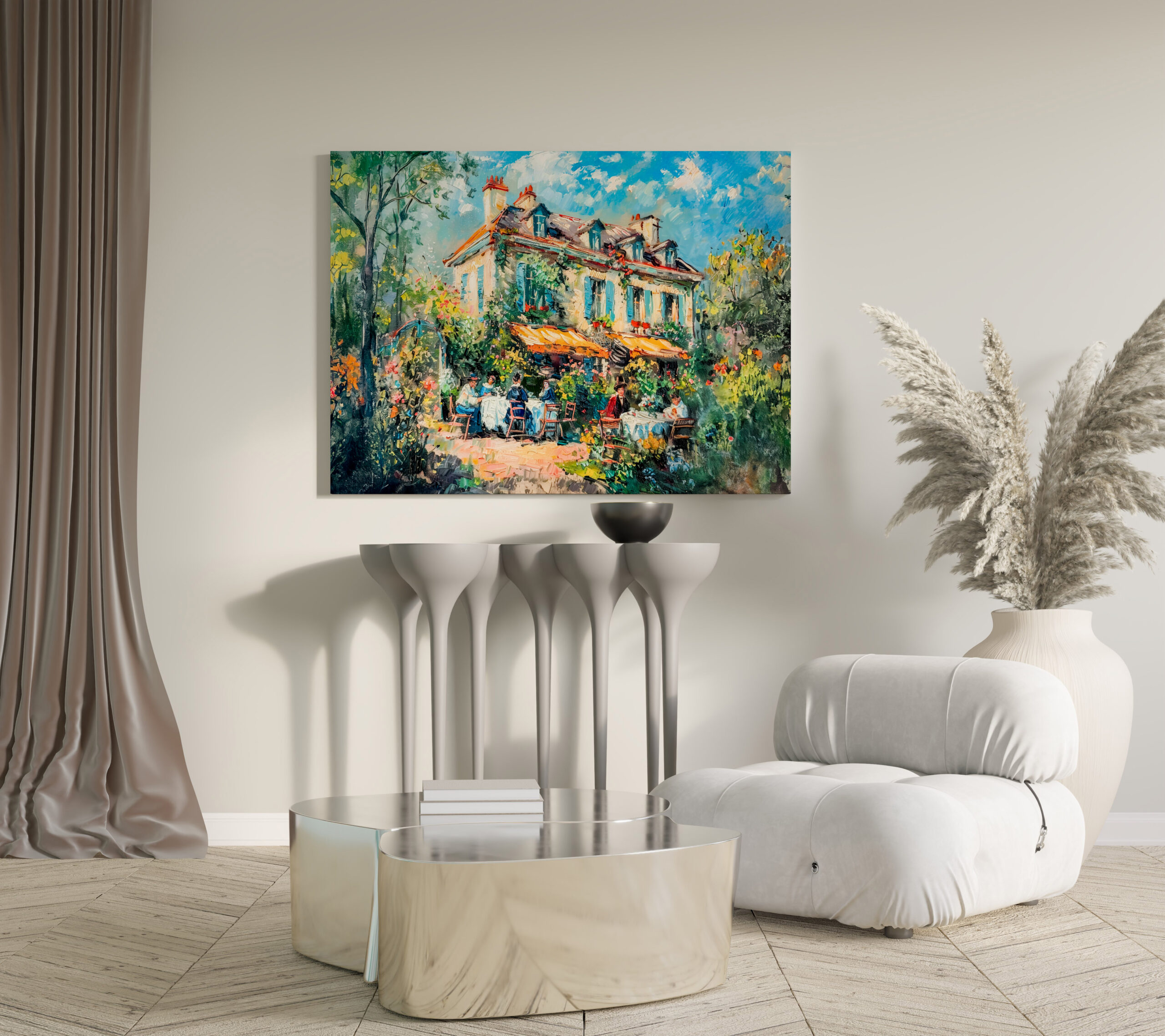 raxxa Canva: Impressionist Garden Art Mug Summer House Gathering
