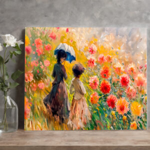 raxxa Canva: Impressionist Garden Art Mug Dahlia Garden Path