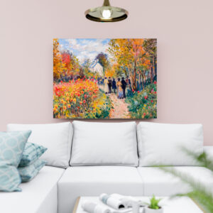 raxxa Canva: Impressionist Garden Art Mug Autumn Dahlia Garden Walk