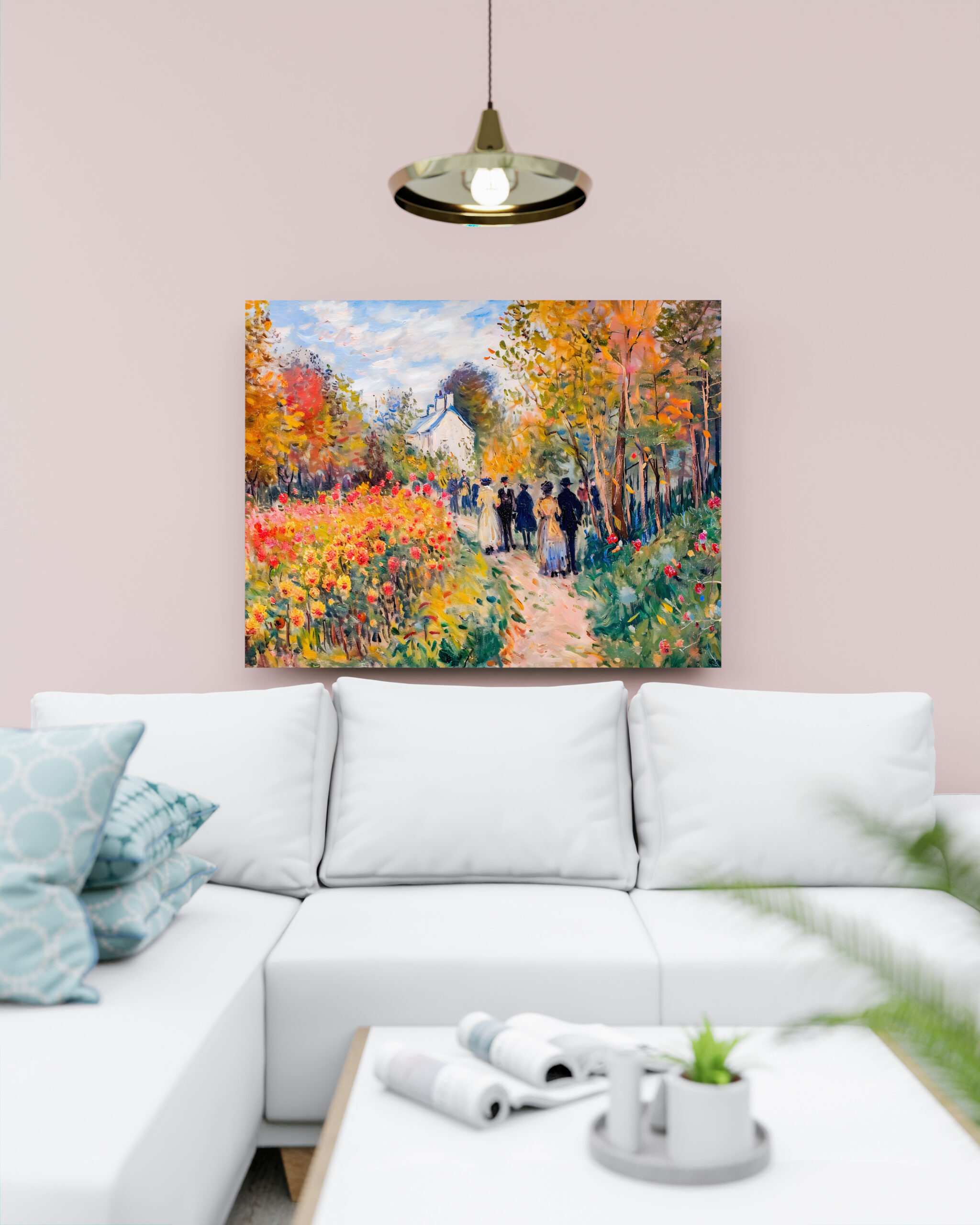 raxxa Canva: Impressionist Garden Art Mug Autumn Dahlia Garden Walk