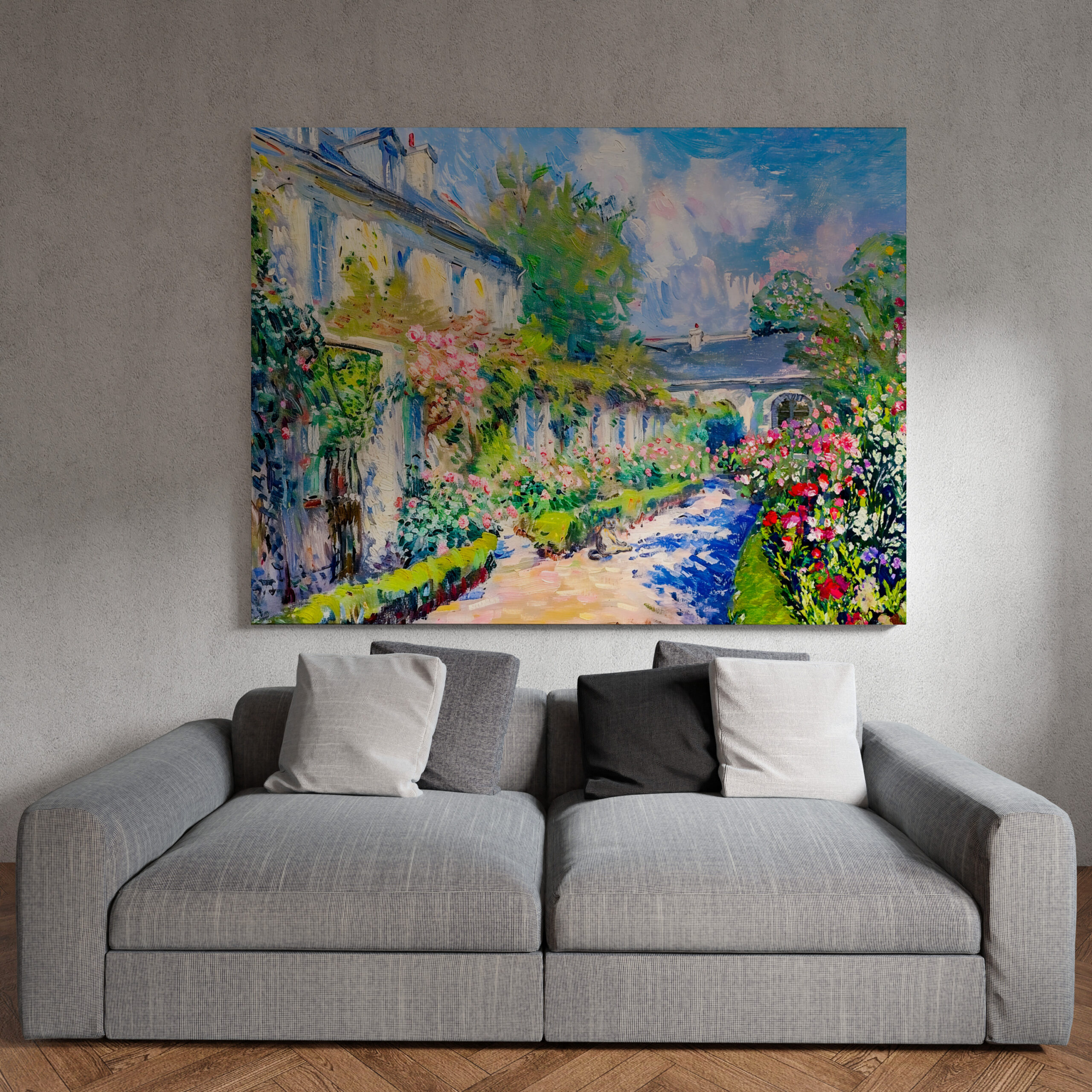 raxxa Canva: Impressionist Garden Art Mug Sunlit Garden House - Imagen 3