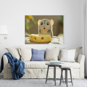 raxxa Canva: Oh, alles für mich - niedliche Maus und Käse