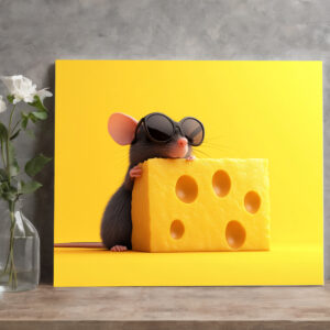 raxxa Canva: Käse ganz cool - Maus mit Sonnenbrille