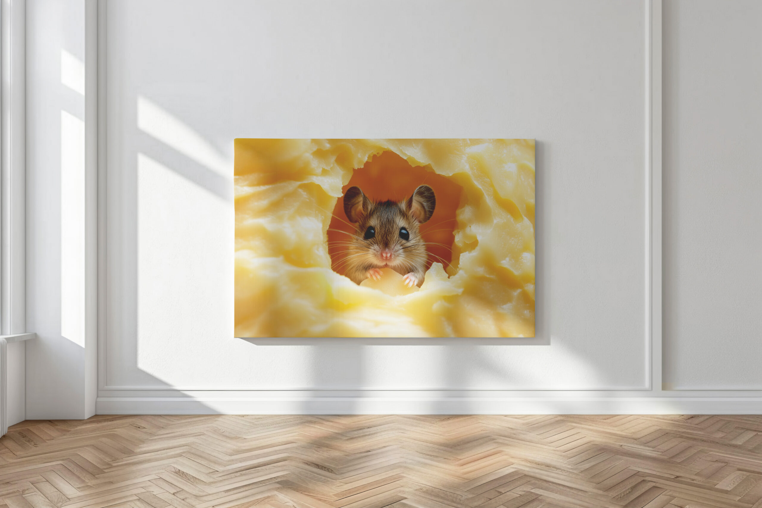 raxxa Canva: Traumhaus - Maus im Haus aus Käse