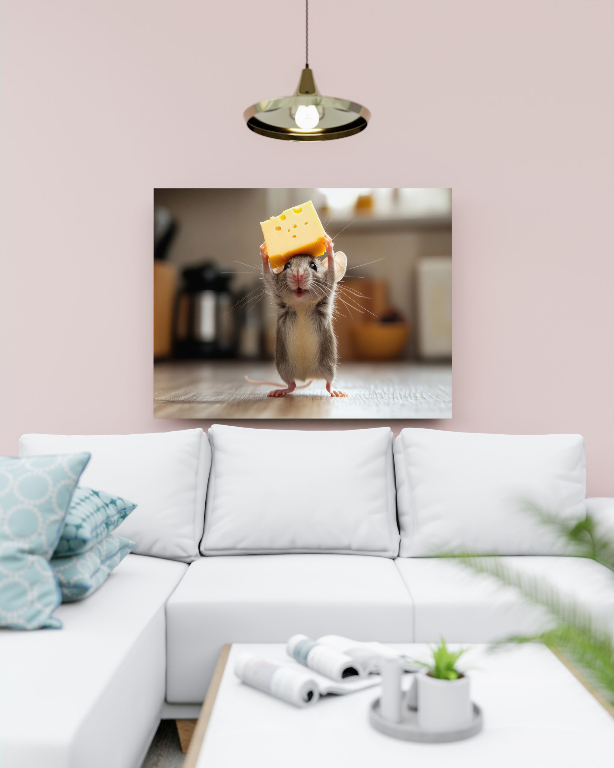 raxxa Canva: Mein Stück - drollige Maus und Käse