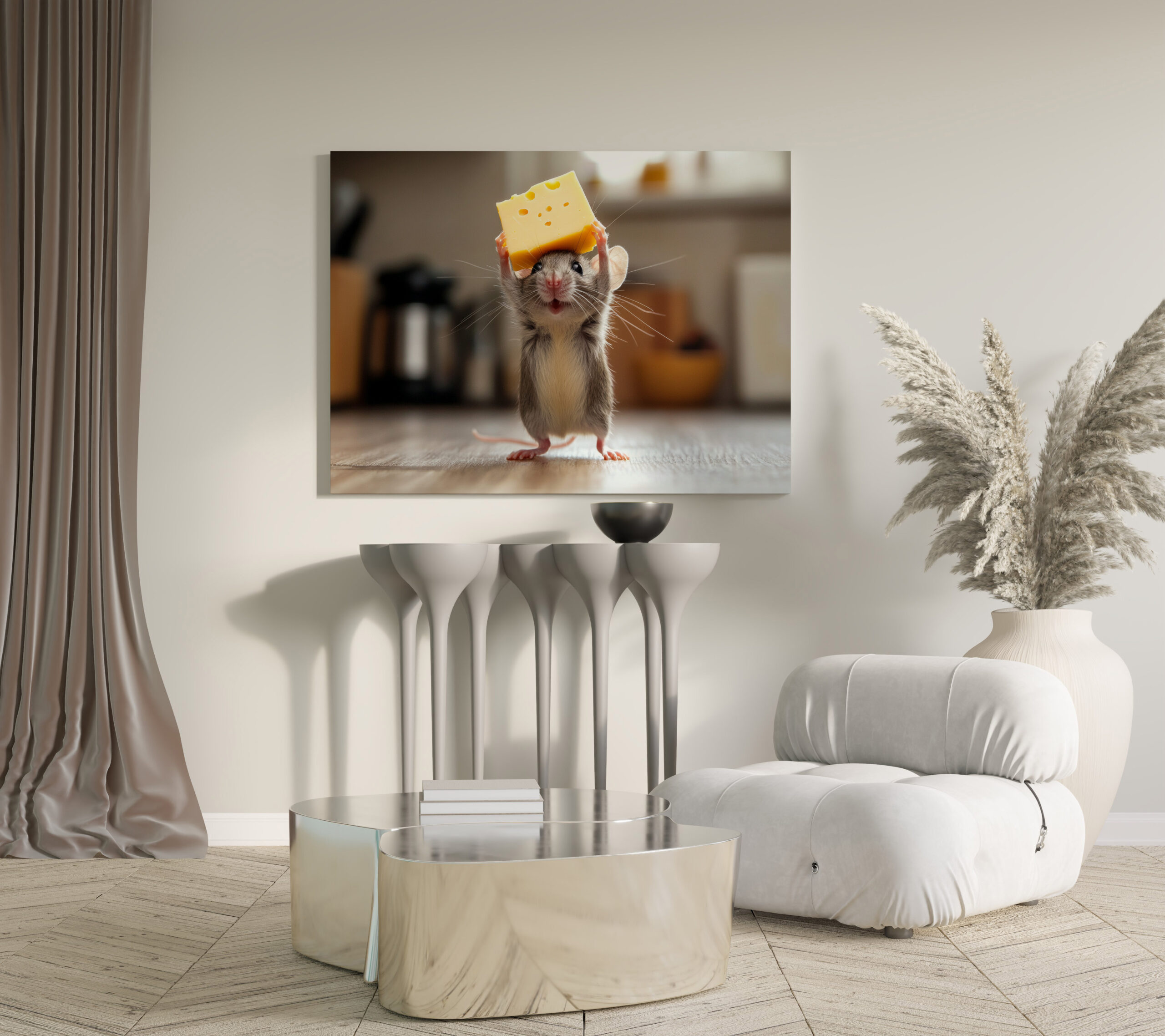 raxxa Canva: Mein Stück - drollige Maus und Käse – Image 2