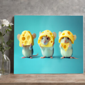 raxxa Canva: Käse Trio - Mäuse und Käse