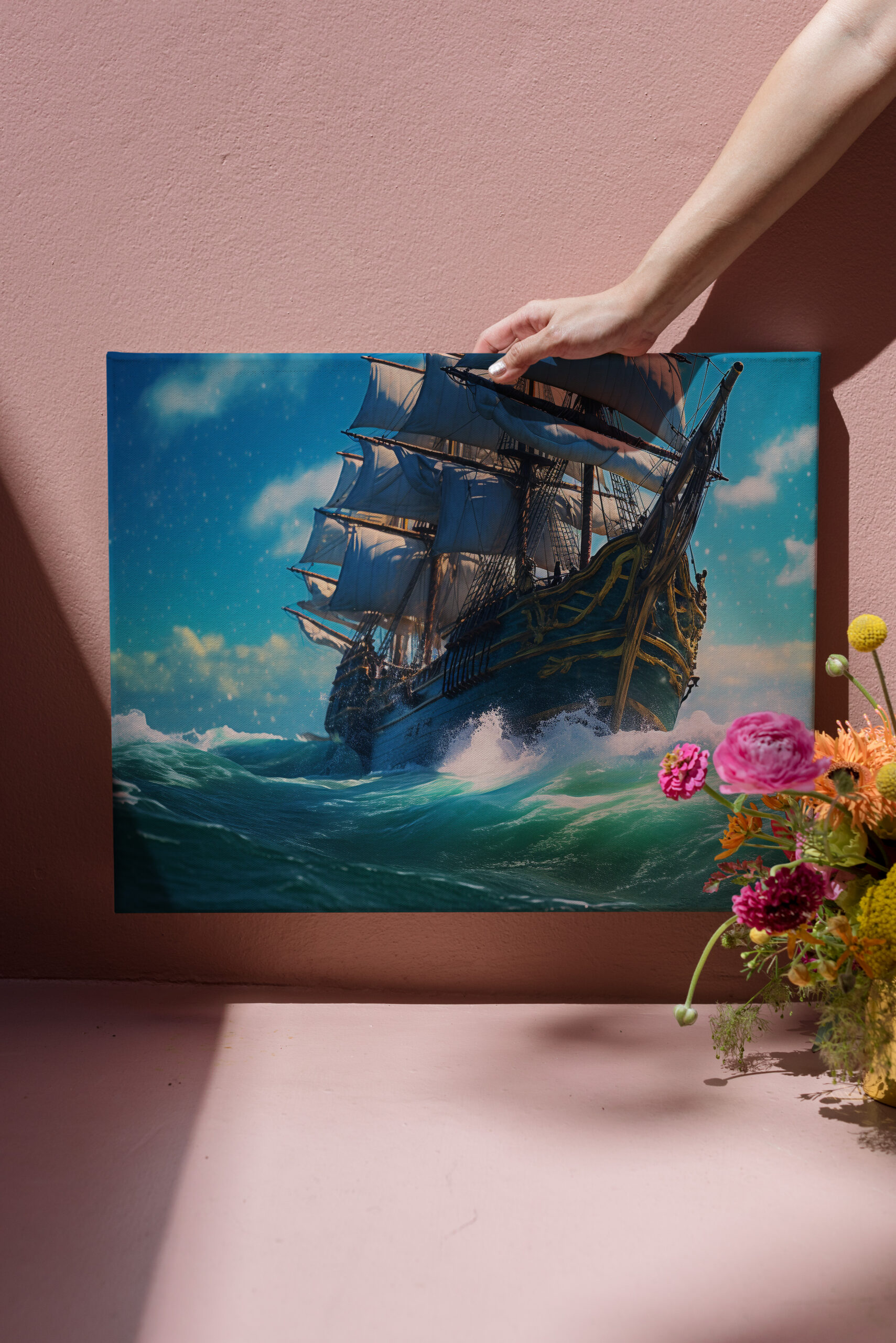 raxxa Canva: Historisches Segelschiff auf dem Meer - immagine 2