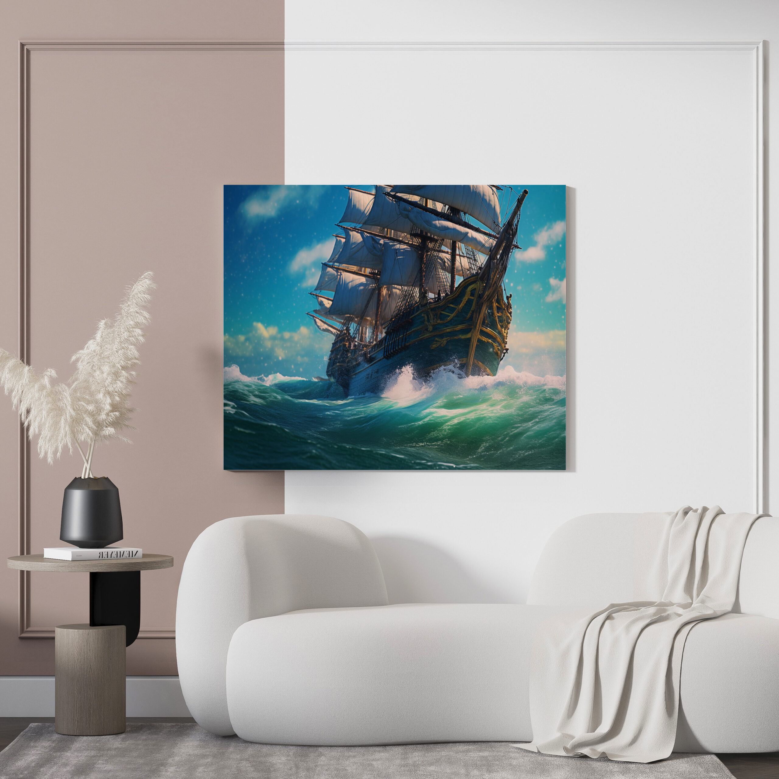 raxxa Canva: Historisches Segelschiff auf dem Meer - immagine 3
