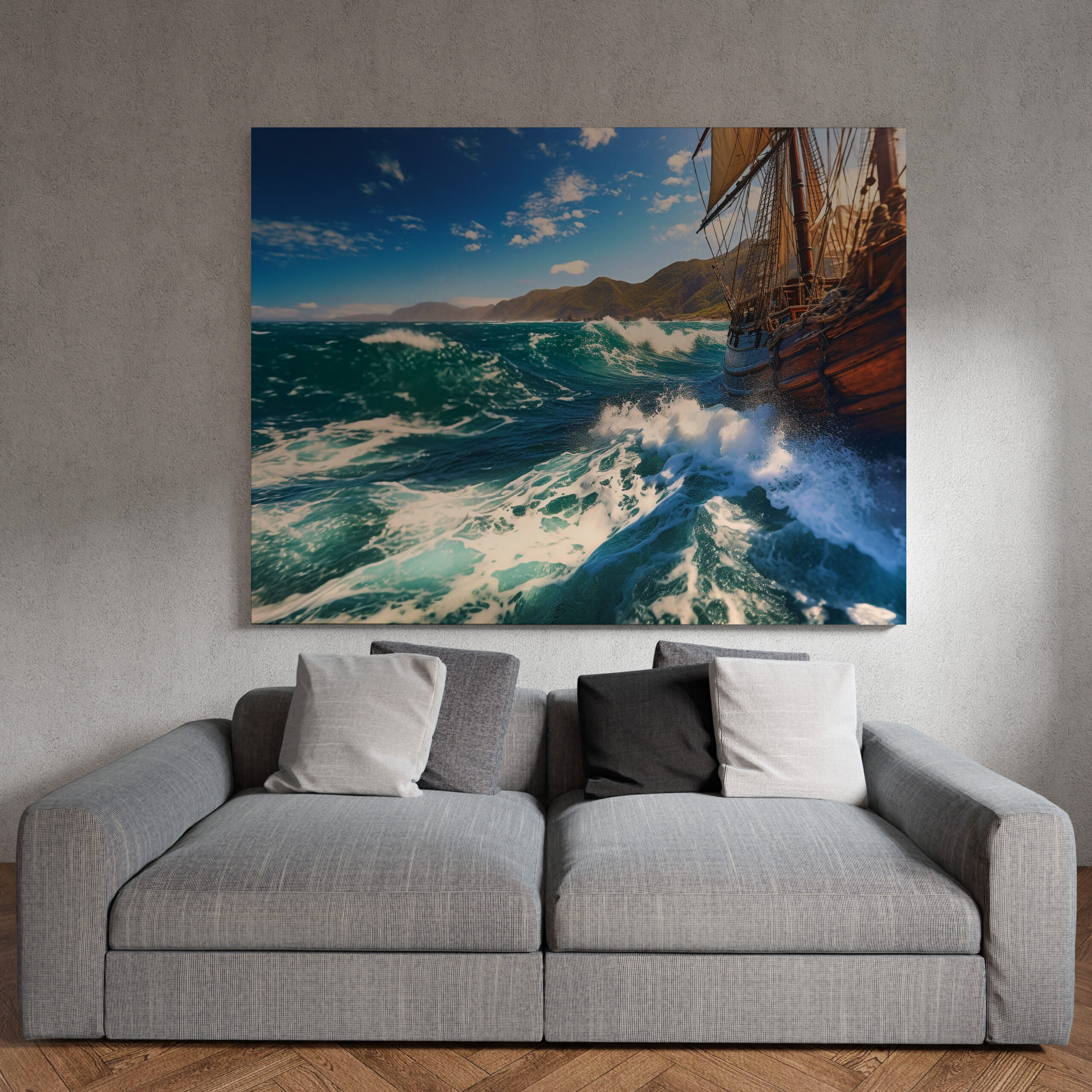 raxxa Canva: Blick von einem historischen Segelschiff auf den Horizont – Image 2