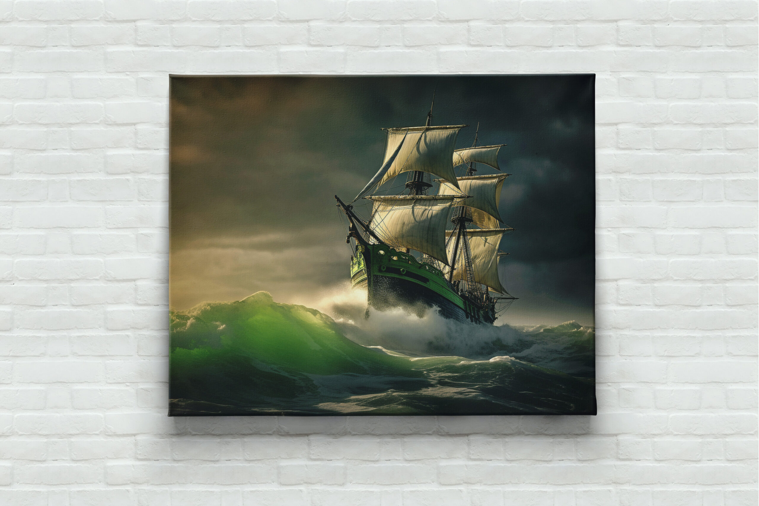 raxxa Canva: Segelschiff in grünen Wellen - Image 2
