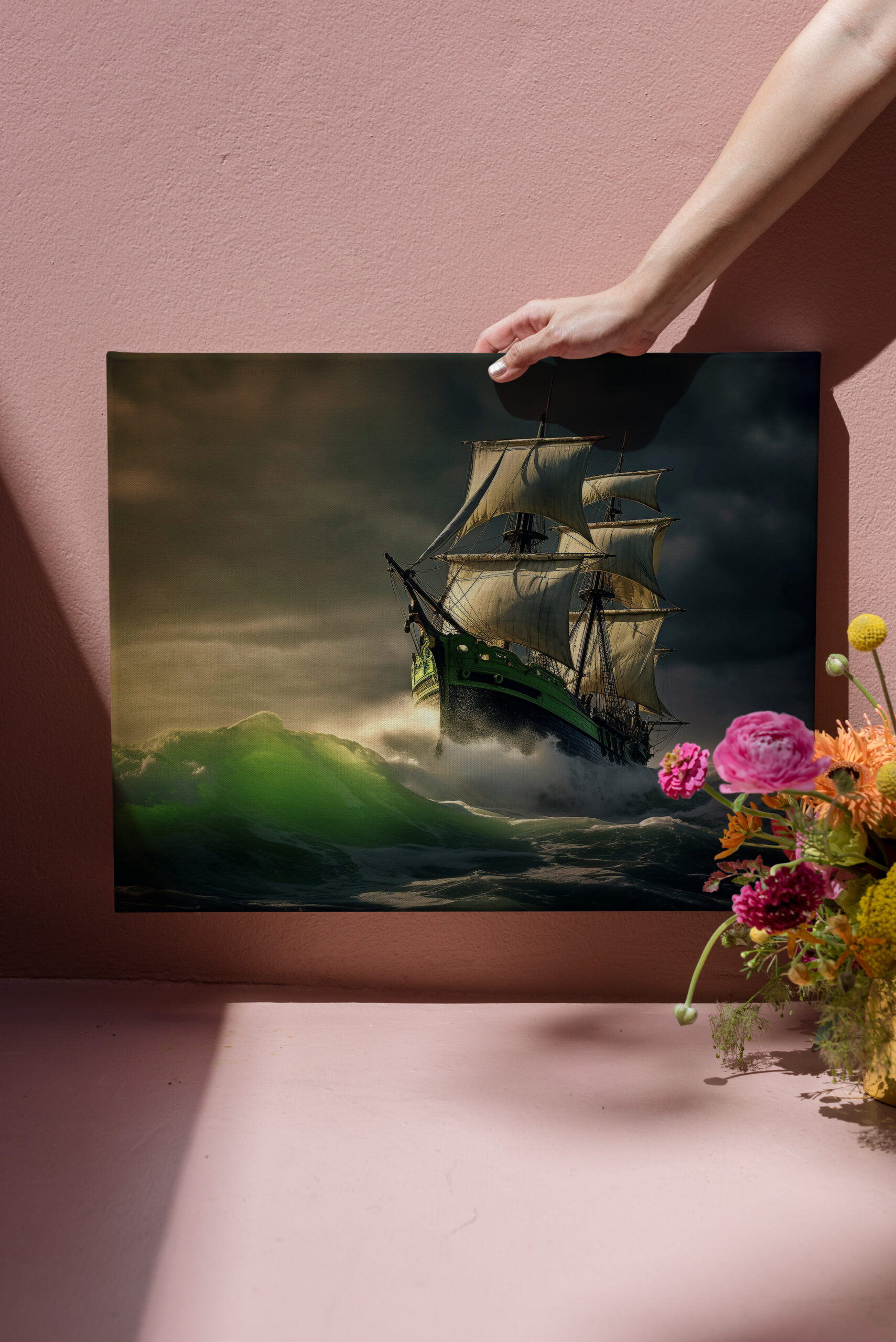 raxxa Canva: Segelschiff in grünen Wellen - Image 3