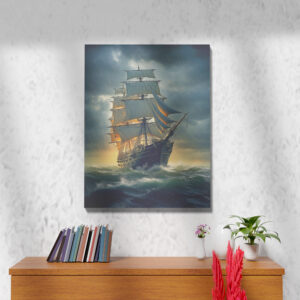 raxxa Canva: Historisches Segelschiff im Gegenlicht