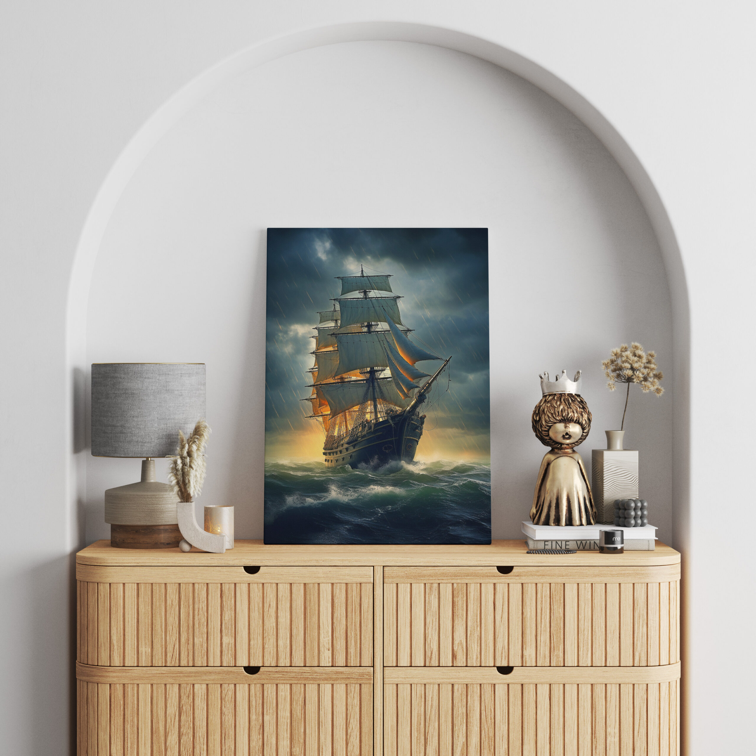 raxxa Canva: Historisches Segelschiff im Gegenlicht - immagine 2