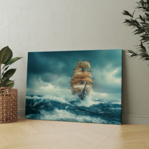 raxxa Canva: Historisches Segelschiff im Orkan