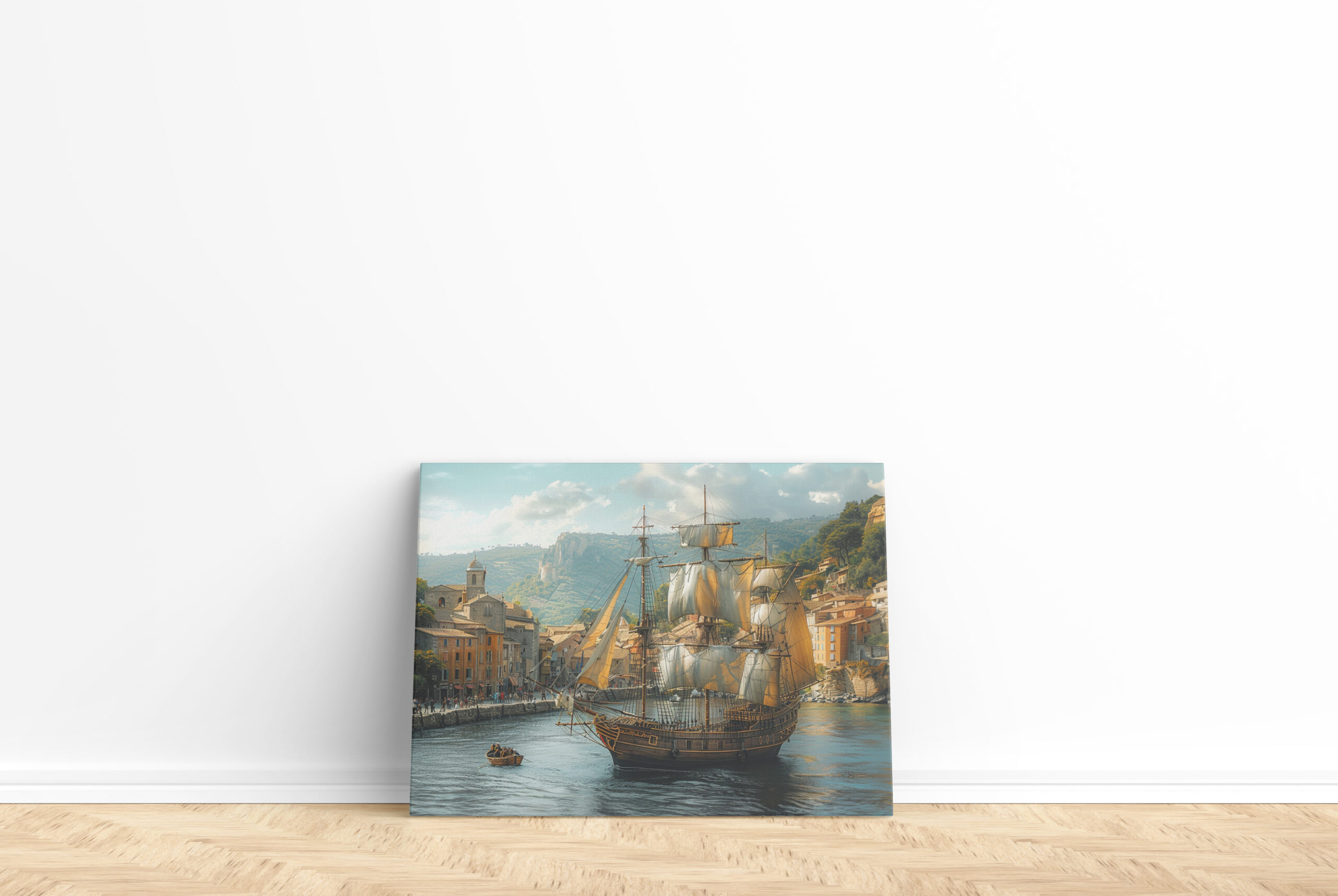 raxxa Canva: Historisches Segelschiff vor mittelalterlicher Stadt – Image 2