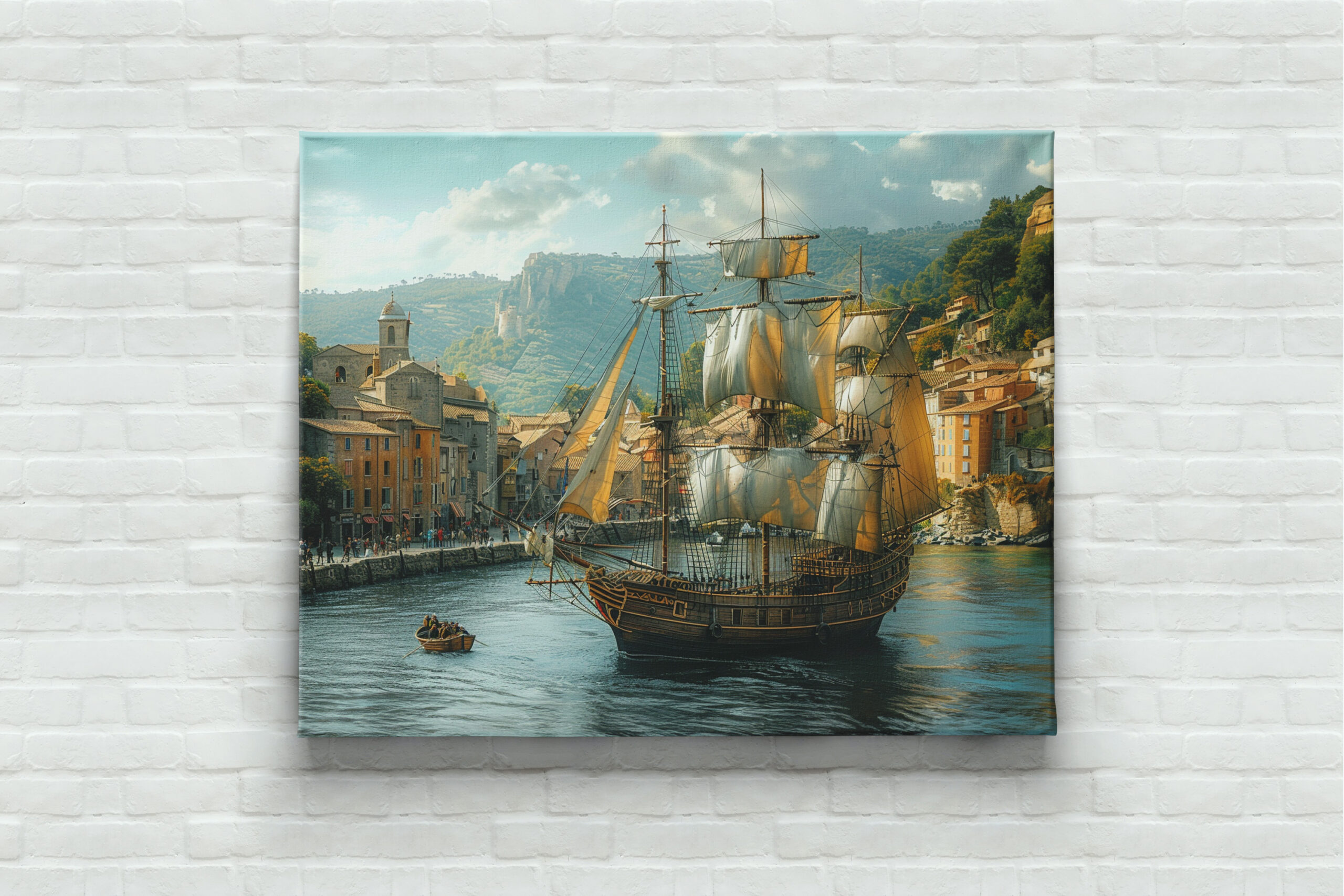 raxxa Canva: Historisches Segelschiff vor mittelalterlicher Stadt – Image 3