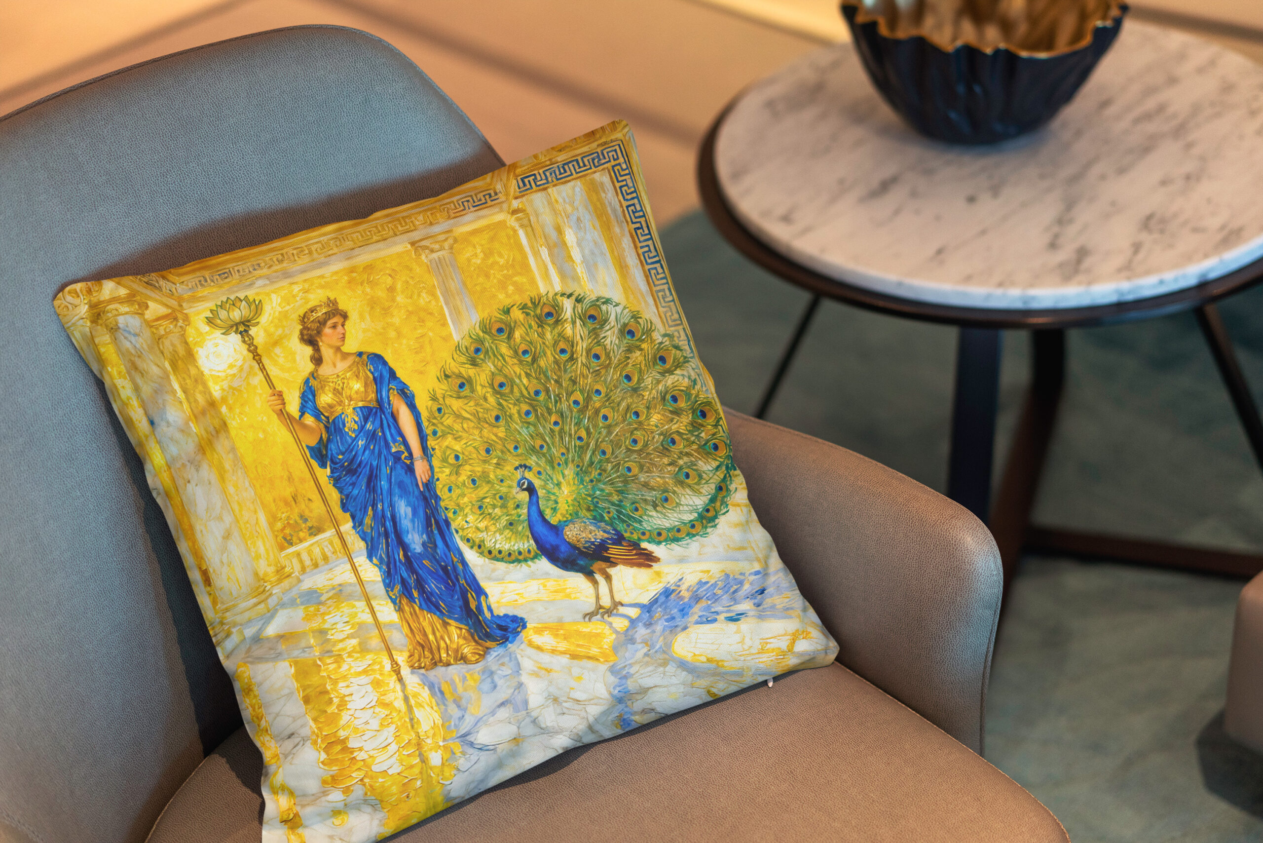 Kissen: Hera with Peacock and Scepter in Grand Temple Hall - immagine 2