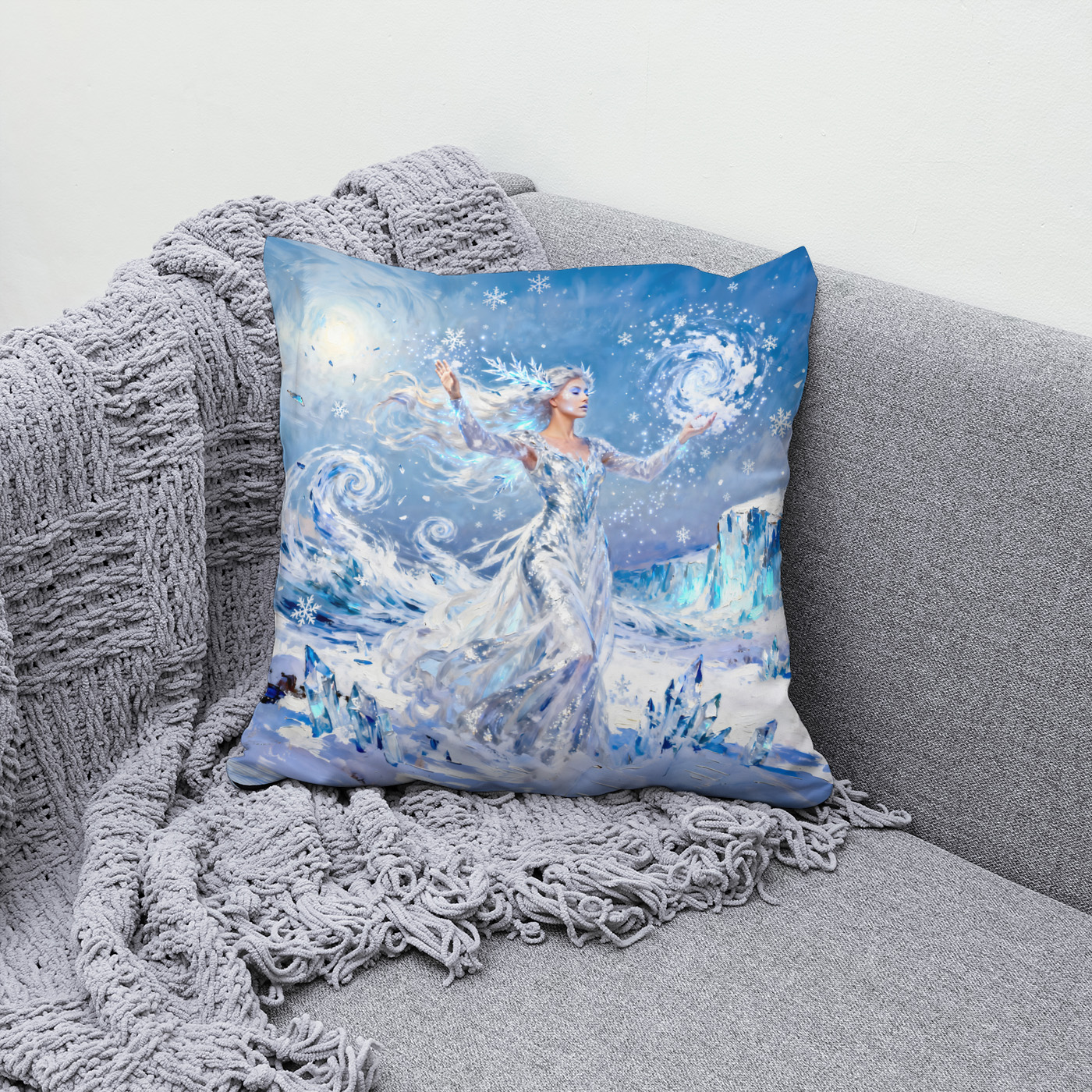 Kissen: Chione Goddess of Snow and Ice