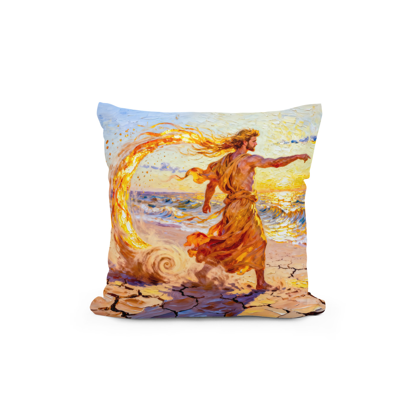 Kissen: Notos God of the Southern Wind from Greek Mythology – Image 2