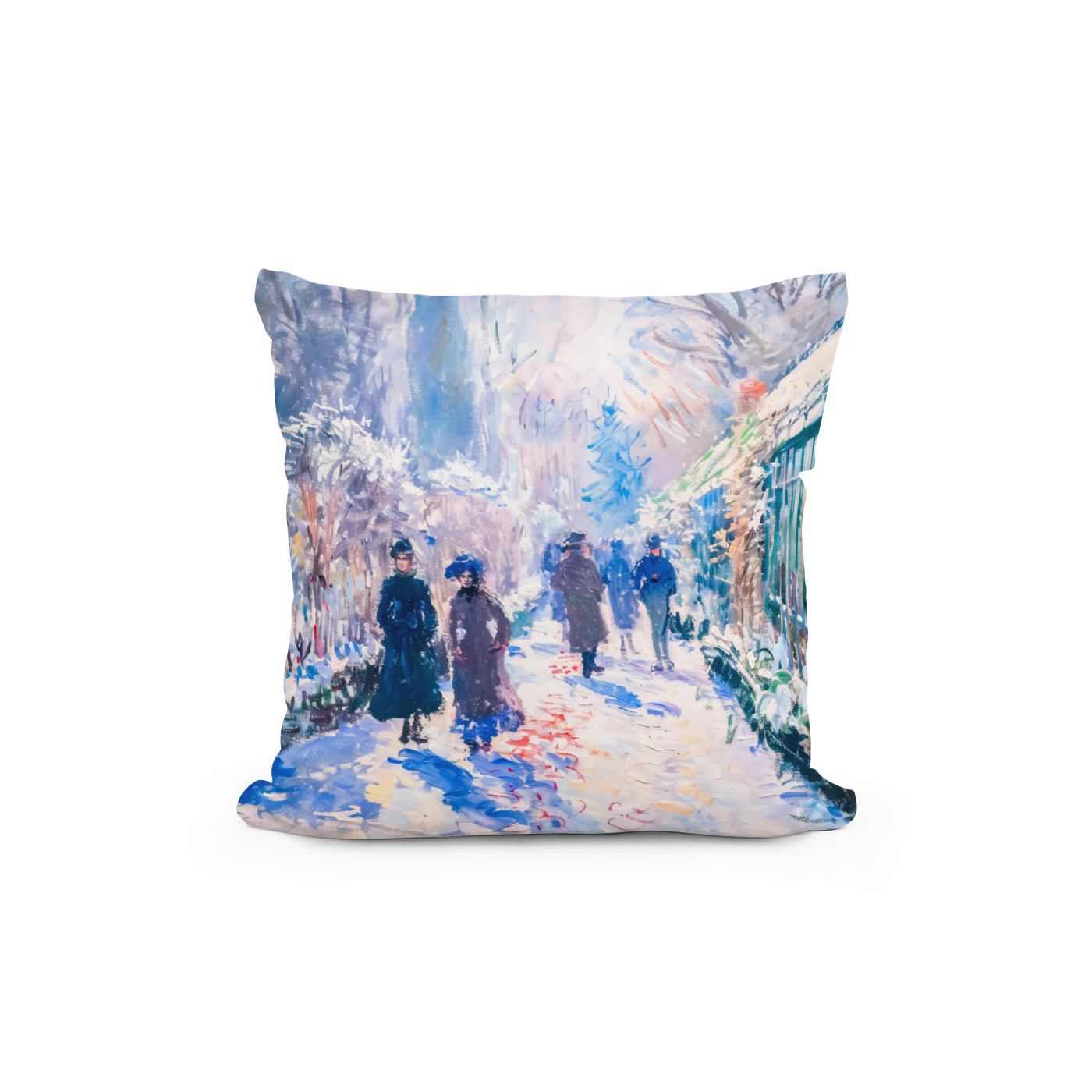 Kissen: Impressionist Garden Art Mug Winter Pathway Scene - immagine 2