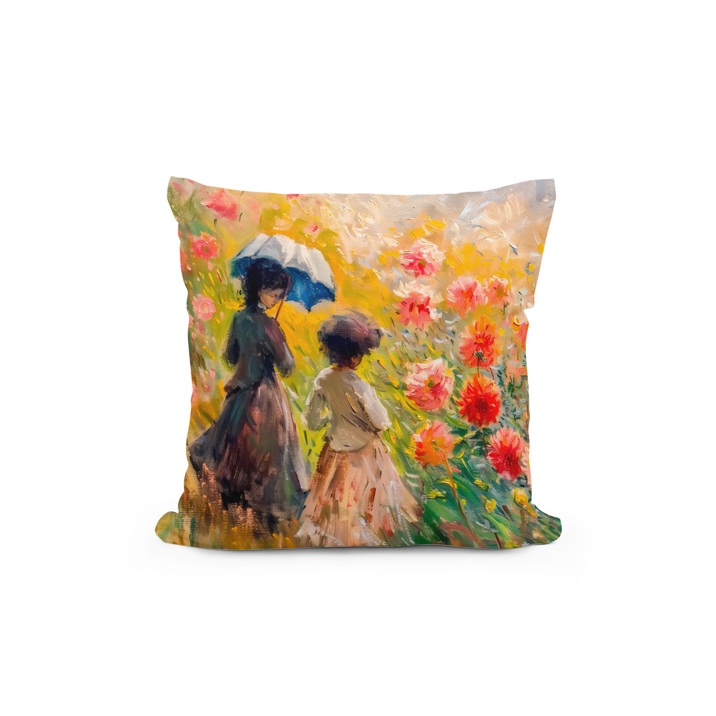 Kissen: Impressionist Garden Art Mug Dahlia Garden Path – Bild 2