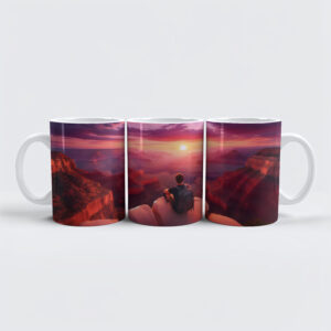 raxxa Premium-Tasse: Magischer Sonnenuntergang über der Schlucht