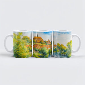 raxxa Premium-Tasse: Havelberg cathedral view aquarell havelland