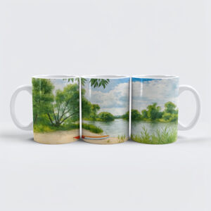 raxxa Premium-Tasse: Boat resting place aquarell havelland