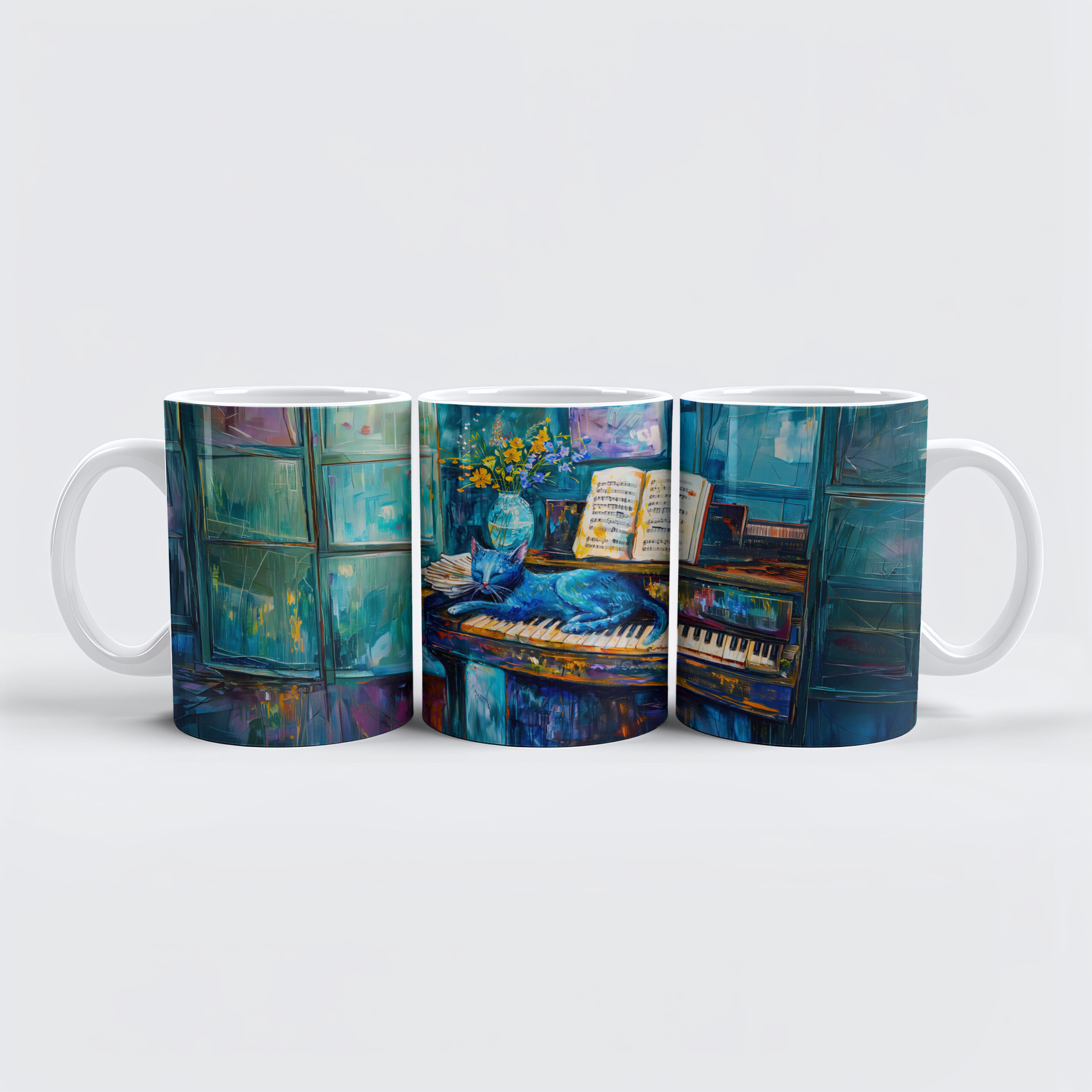 raxxa Premium-Tasse: Cat is Sleeping on Piano