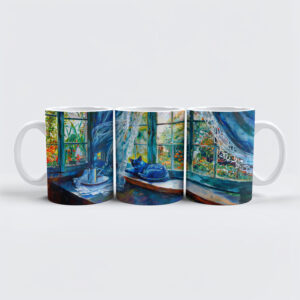 raxxa Premium-Tasse: Cat is Sleeping on Window Ledge