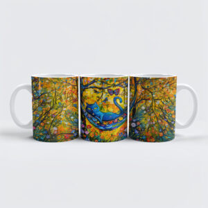 raxxa Premium-Tasse: Cat in Hammock Under Tree