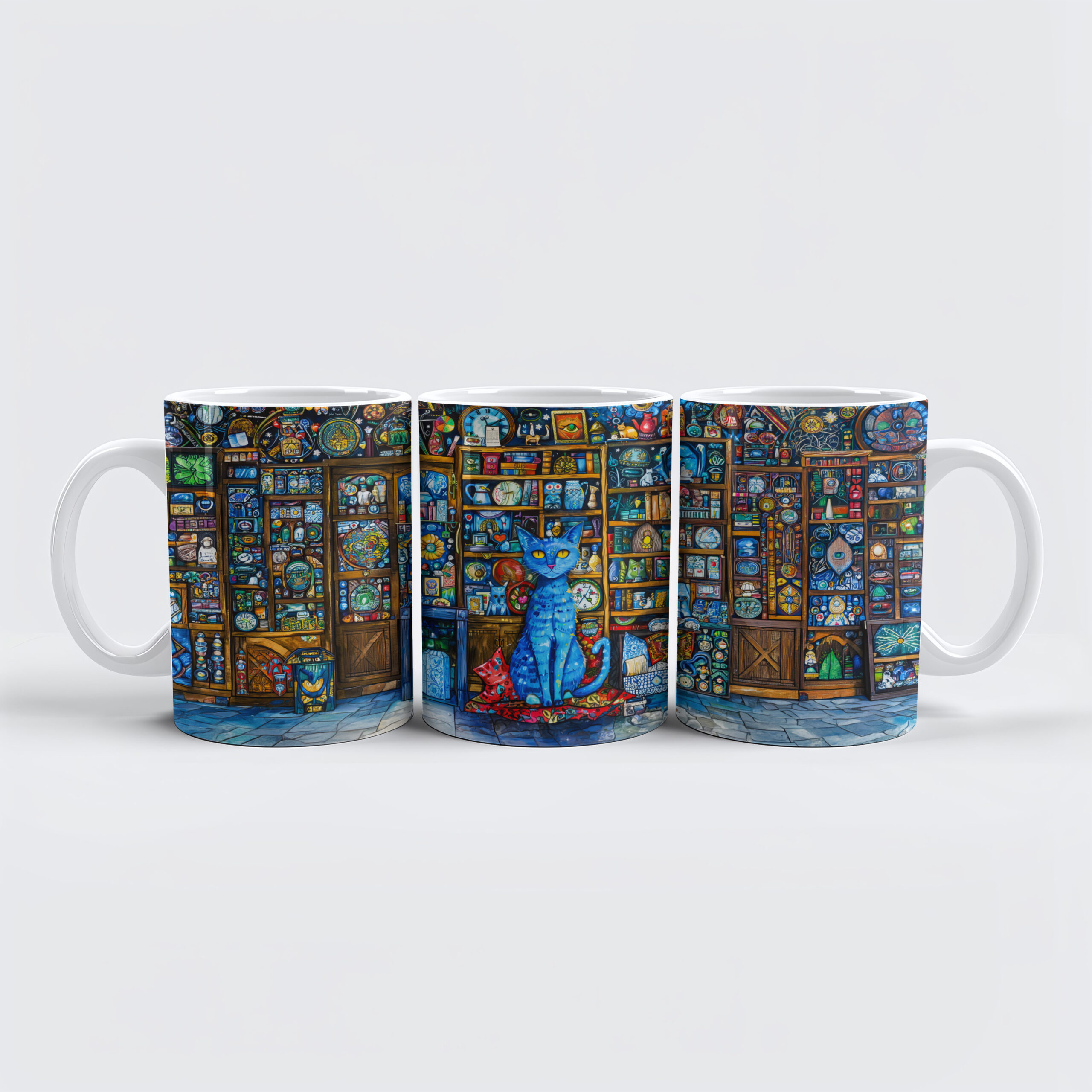 raxxa Premium-Tasse: Blue Cat by Colorful Shelf