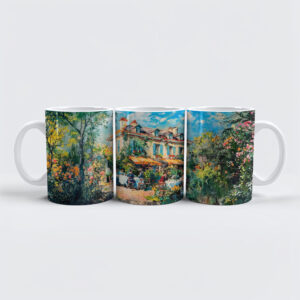 raxxa Premium-Tasse: Impressionist Garden Art Mug Summer House Gathering