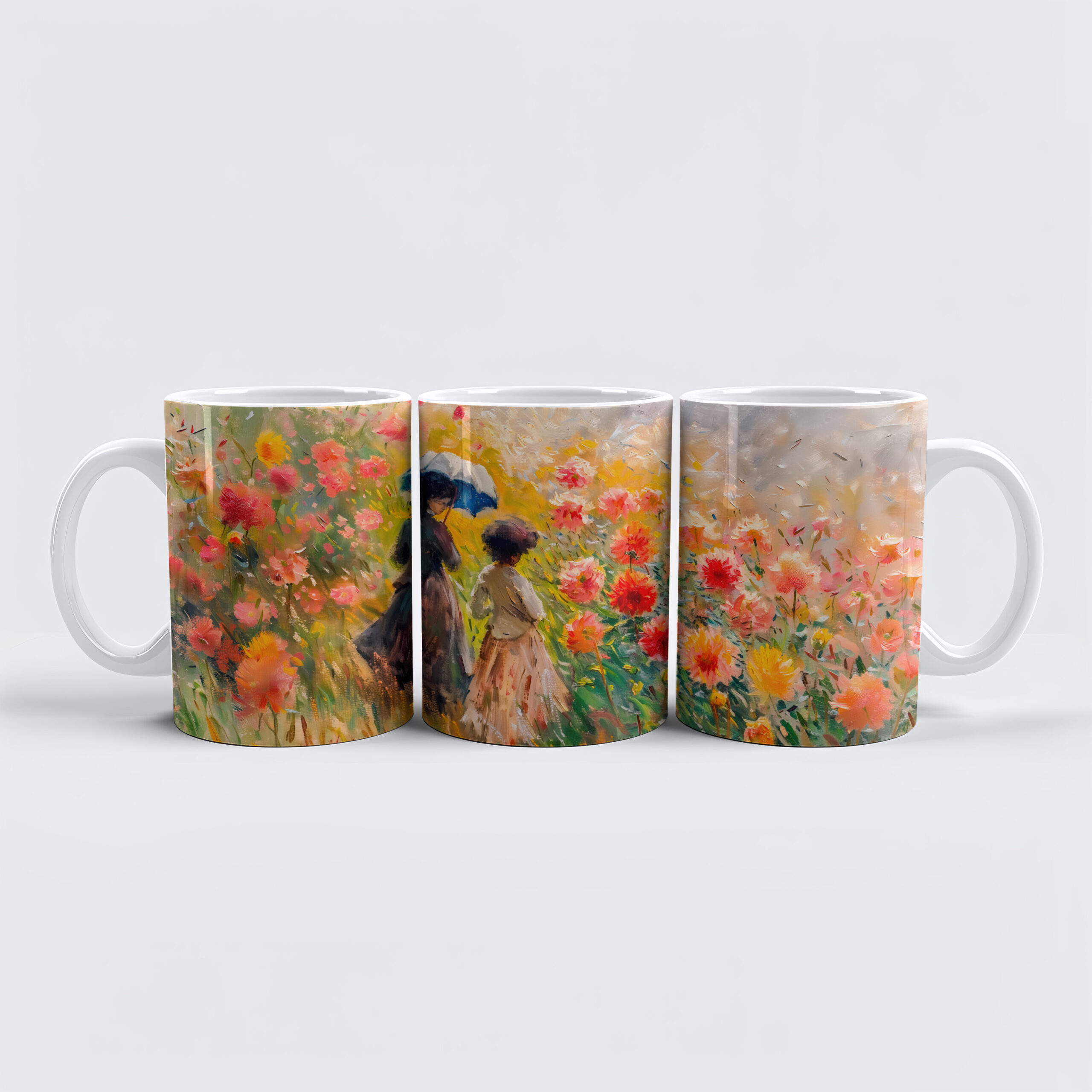 raxxa Premium-Tasse: Impressionist Garden Art Mug Dahlia Garden Path