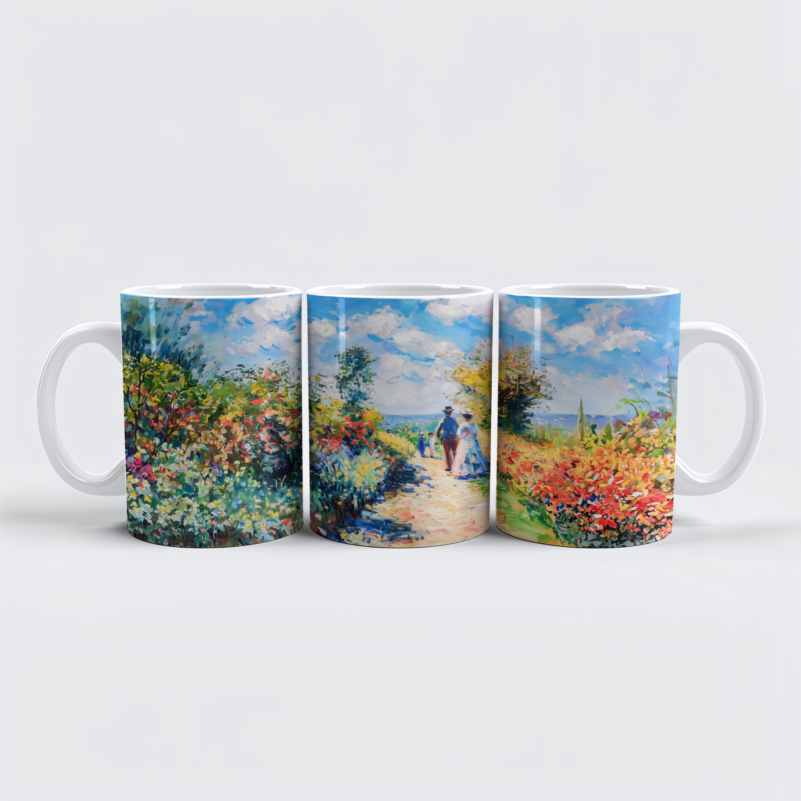 raxxa Premium-Tasse: Impressionist Garden Art Mug Summer Flower Path