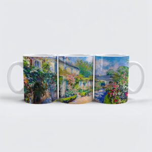 raxxa Premium-Tasse: Impressionist Garden Art Mug Sunlit Garden House
