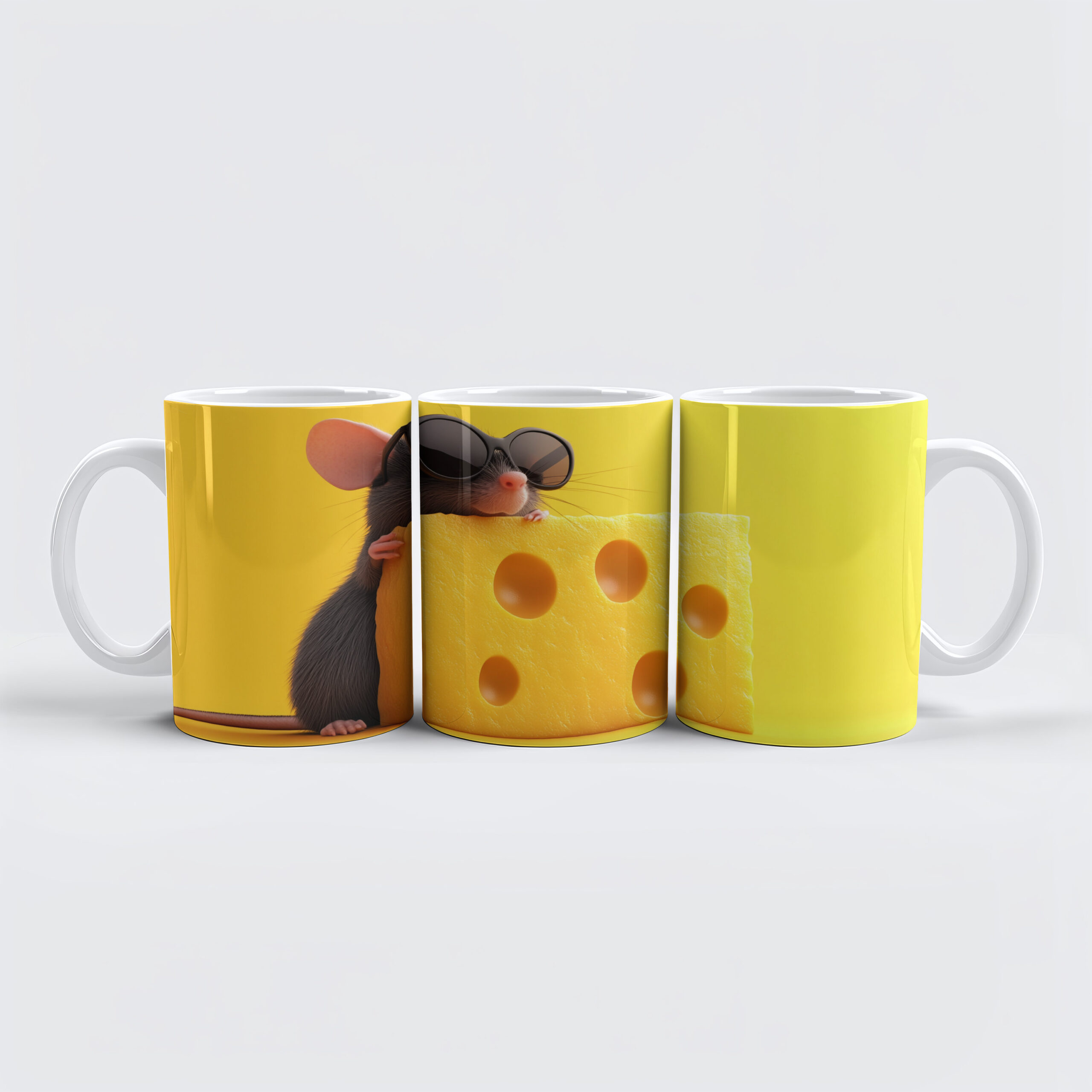 raxxa Premium-Tasse: Käse ganz cool - Maus mit Sonnenbrille