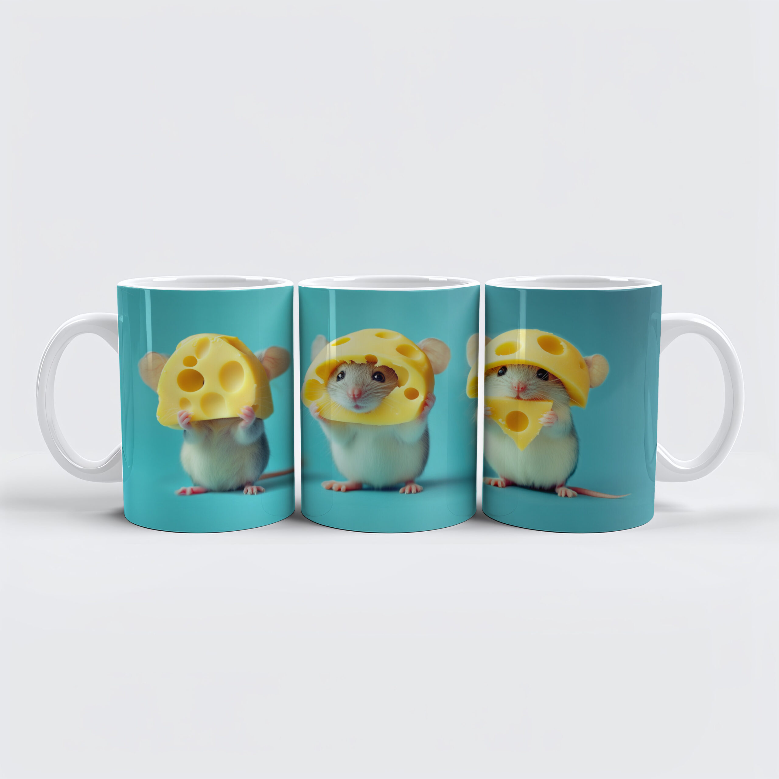 raxxa Premium-Tasse: Käse Trio - Mäuse und Käse