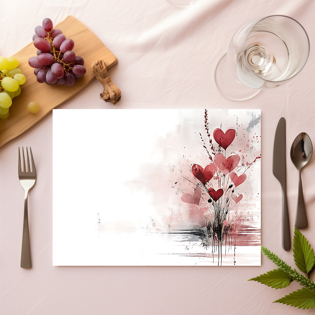 raxxa Premium-Tischset: Herzblumen
