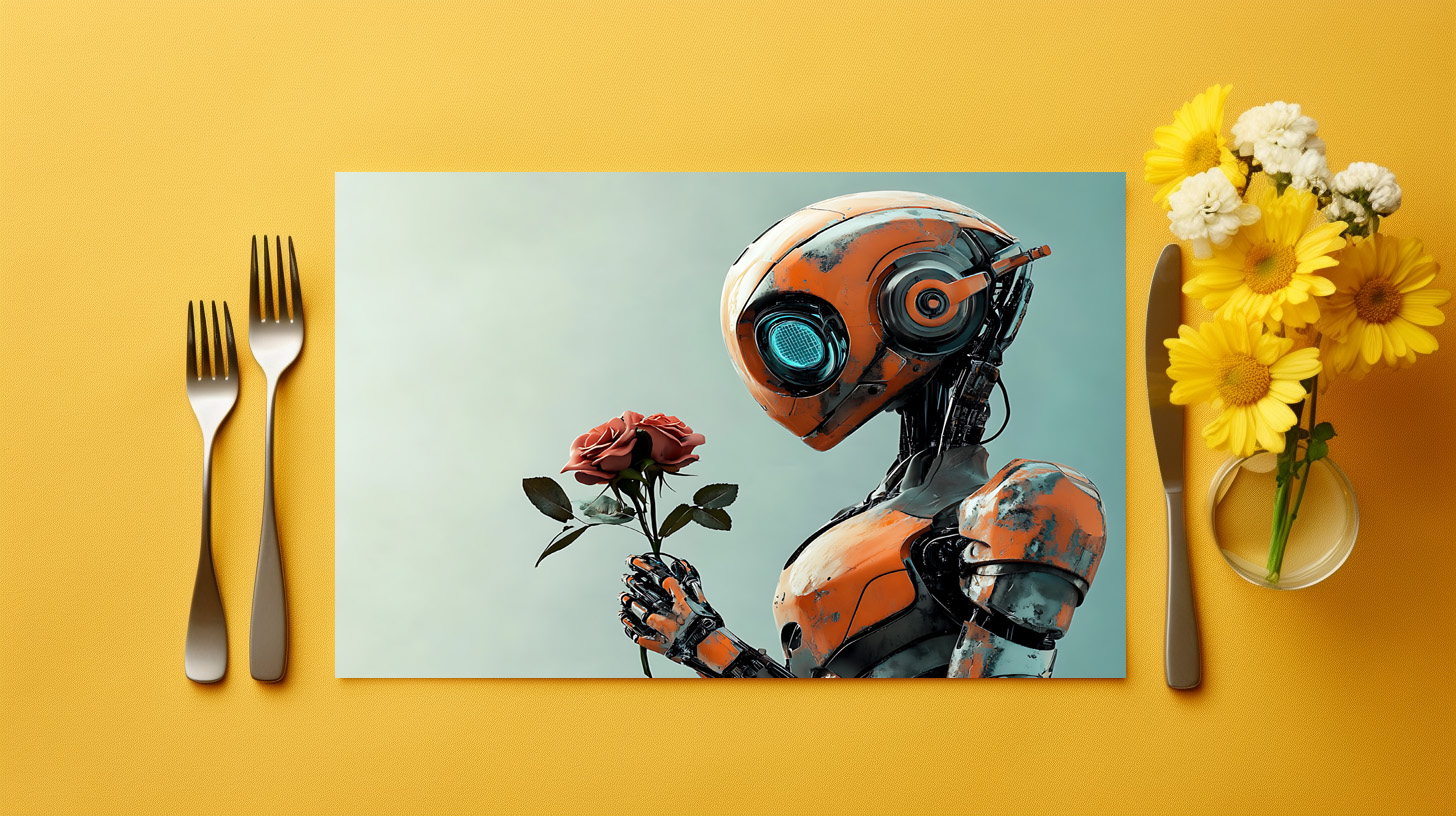 raxxa Premium-Tischset: Roboter Rose – Bild 2