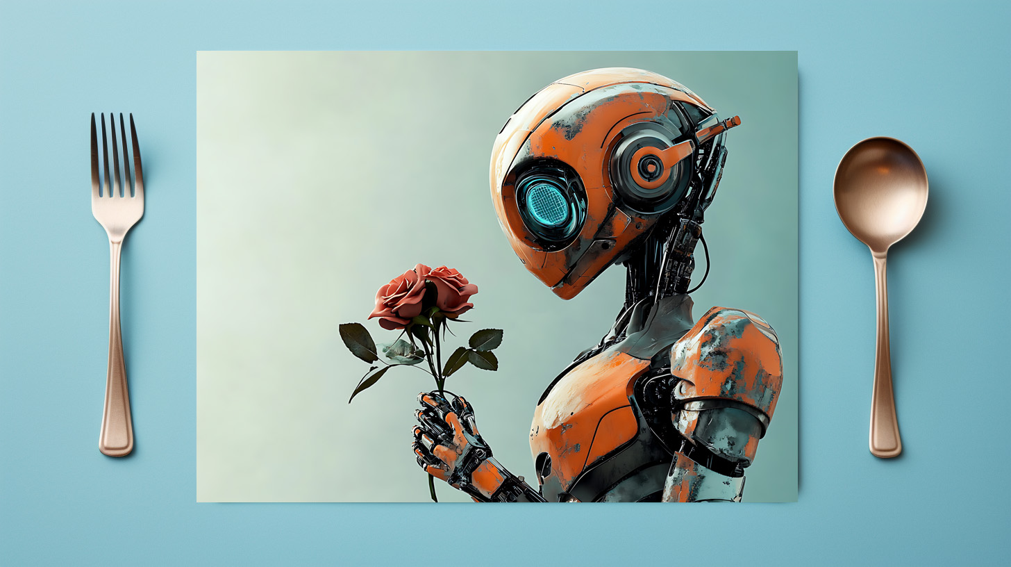 raxxa Premium-Tischset: Roboter Rose – Bild 3