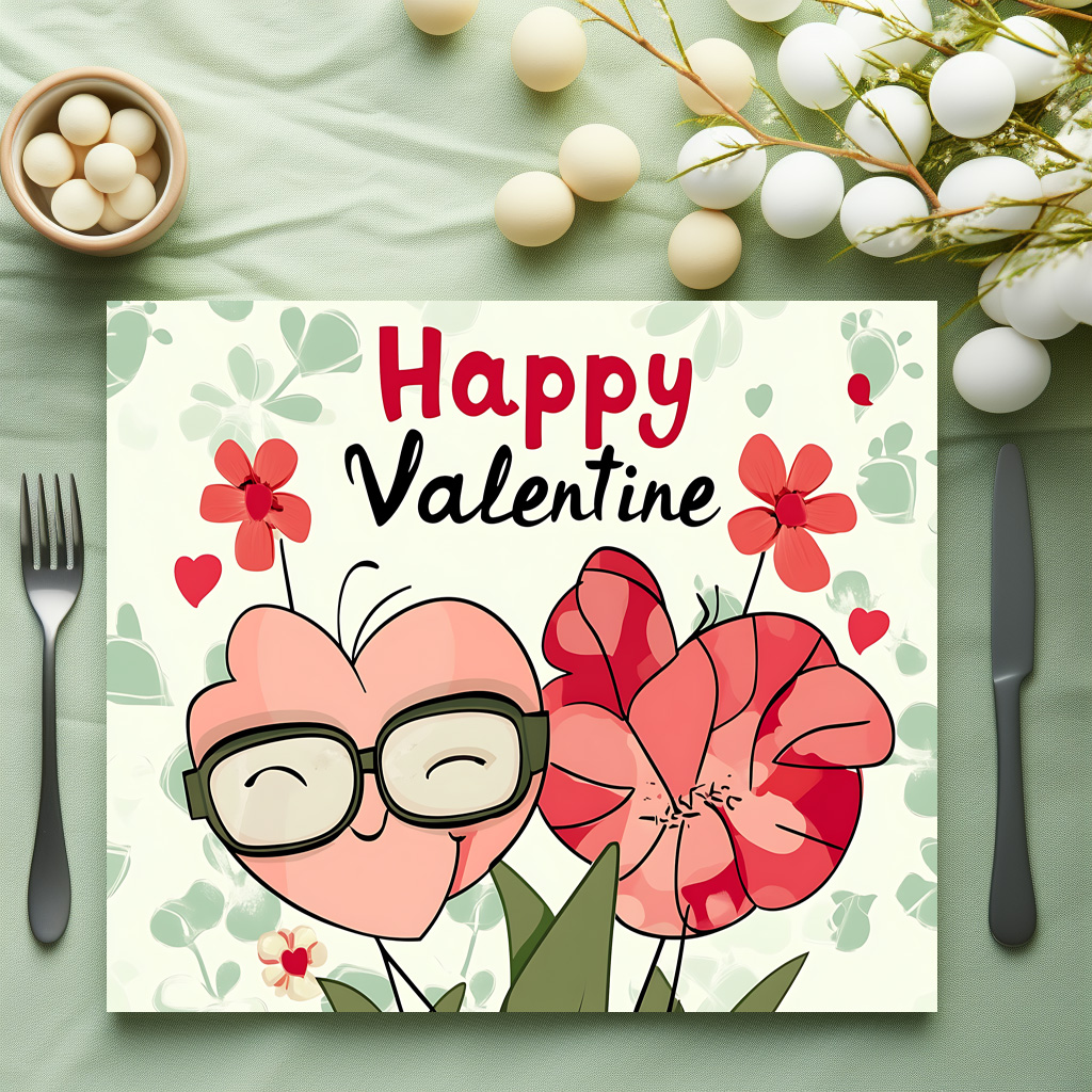 raxxa Premium-Tischset: Herzlicher Valentinstag