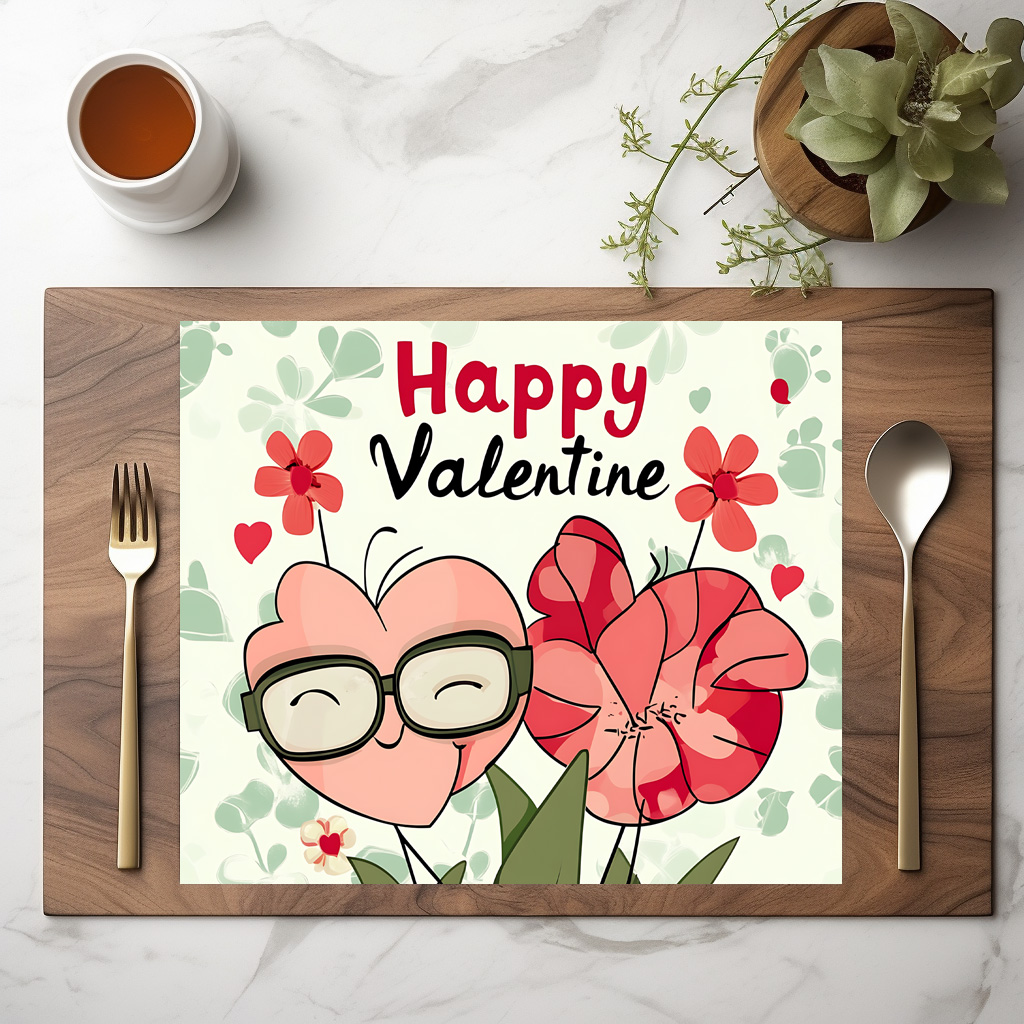 raxxa Premium-Tischset: Herzlicher Valentinstag – Bild 3