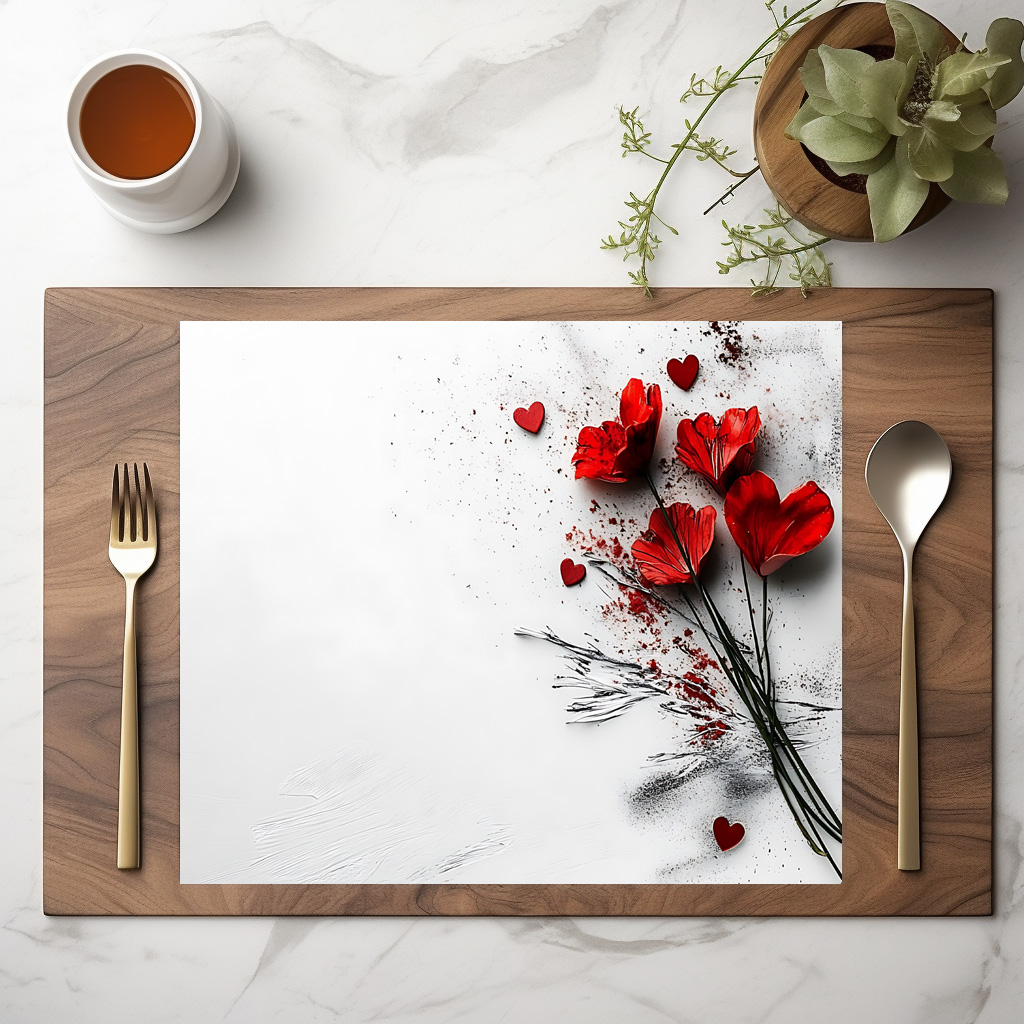 raxxa Premium-Tischset: Romantische Herzen
