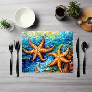 raxxa Premium-Tischset: Starfish in Swirling Underwater Oil Painting