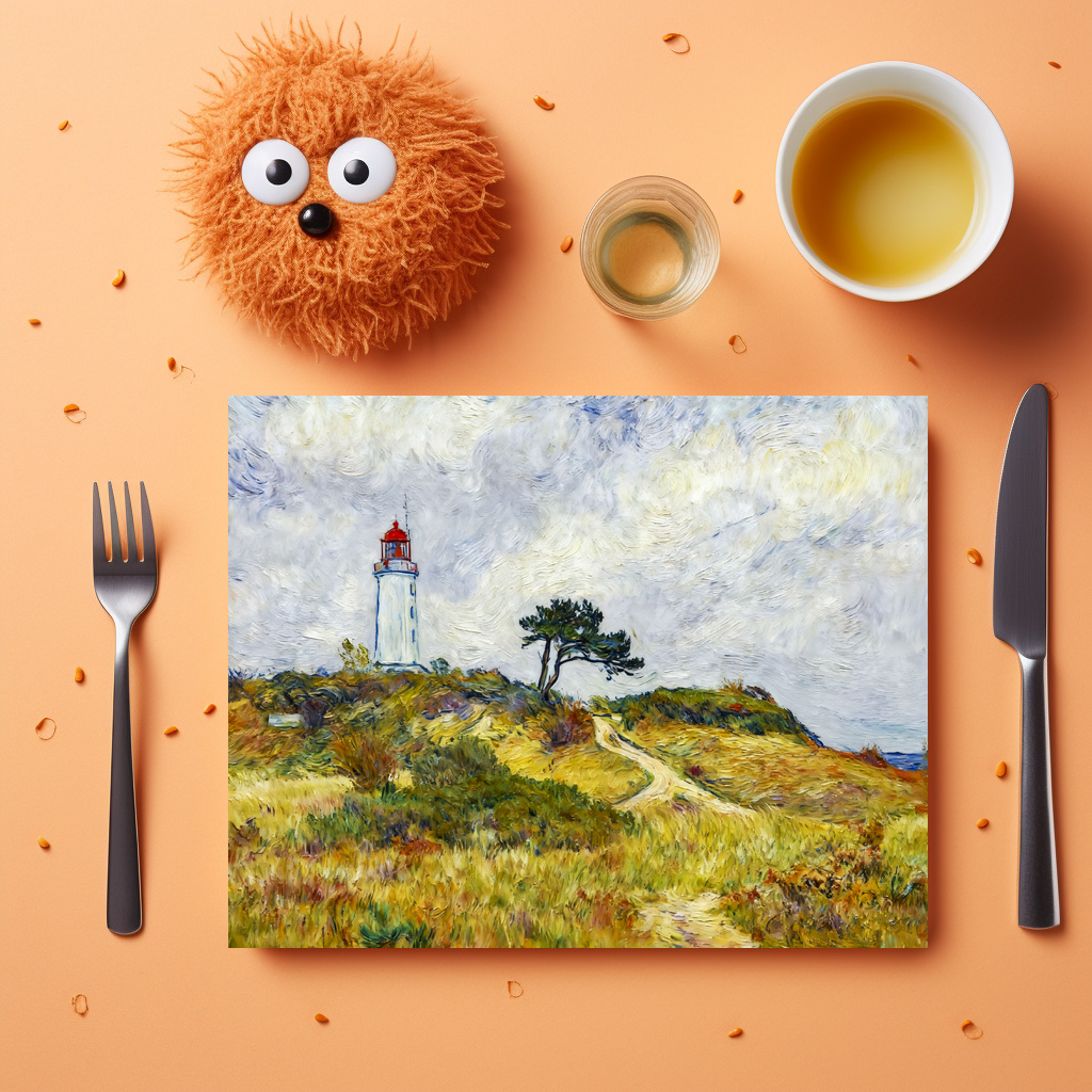 raxxa Premium-Tischset: Impressionist Coastline on Hiddensee Island at Sunset – Image 3